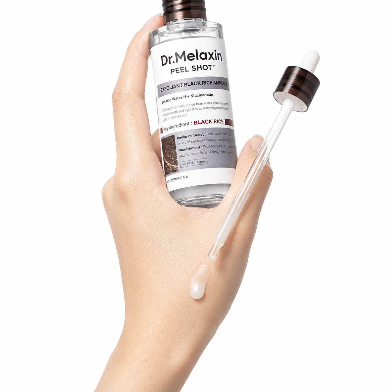 Dr. Melaxin Peel Shot Exfoliant Black Rice Ampoule 80 ml