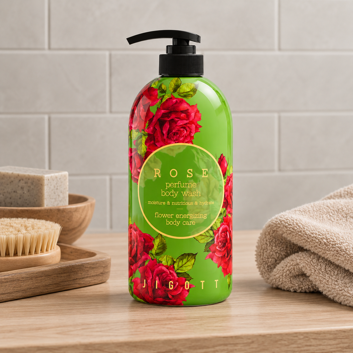 Jigott Rose Perfume Body Wash 750 ml