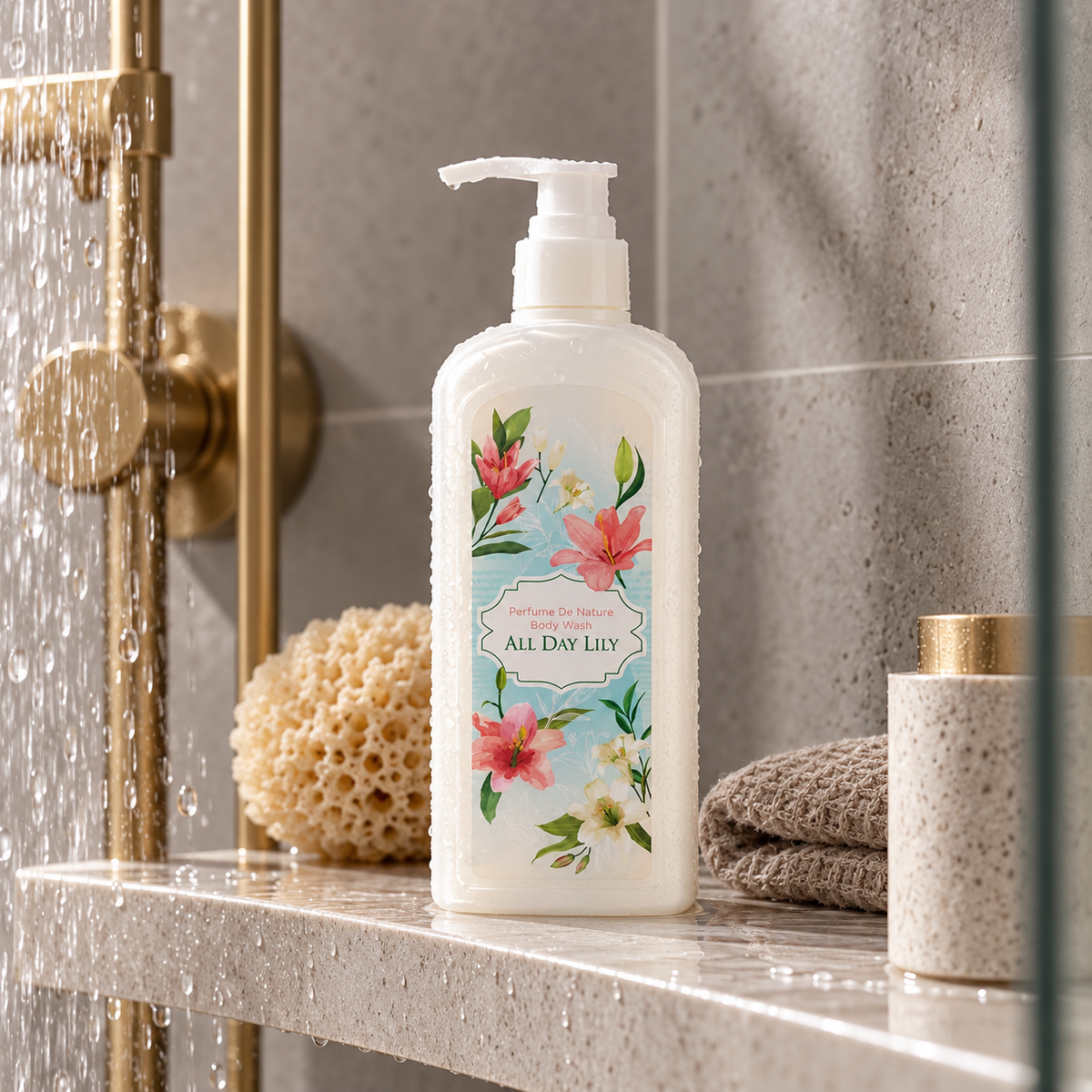 Nature Republic Body Oil Wash All Day Lily 345 ml