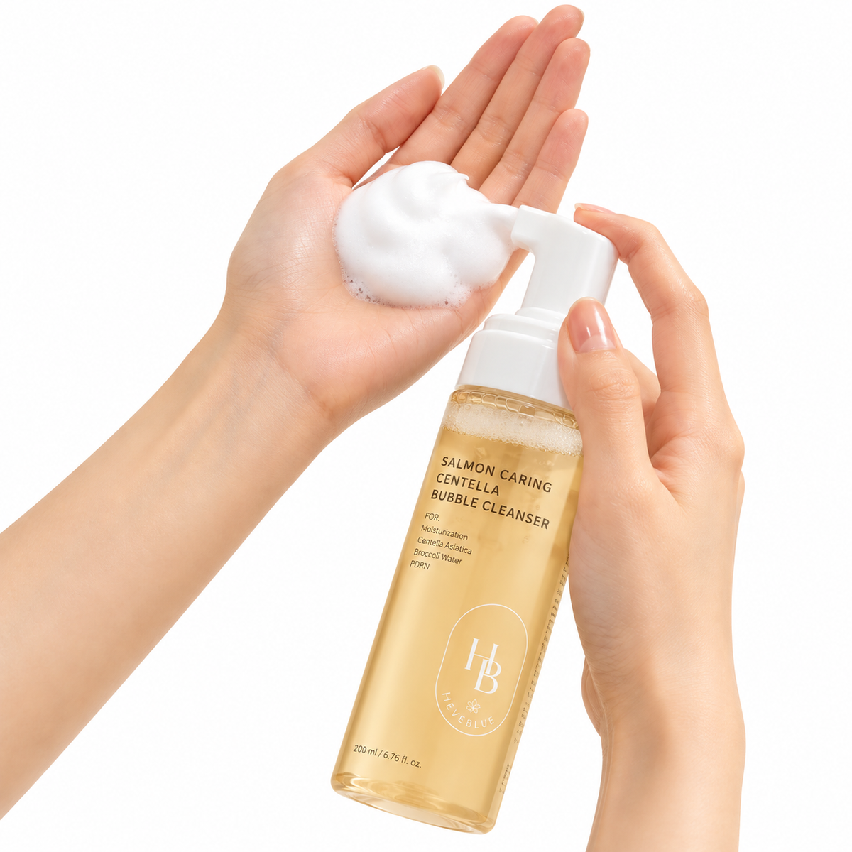 Heveblue Salmon Caring Centella Bubble Cleanser 200 ml