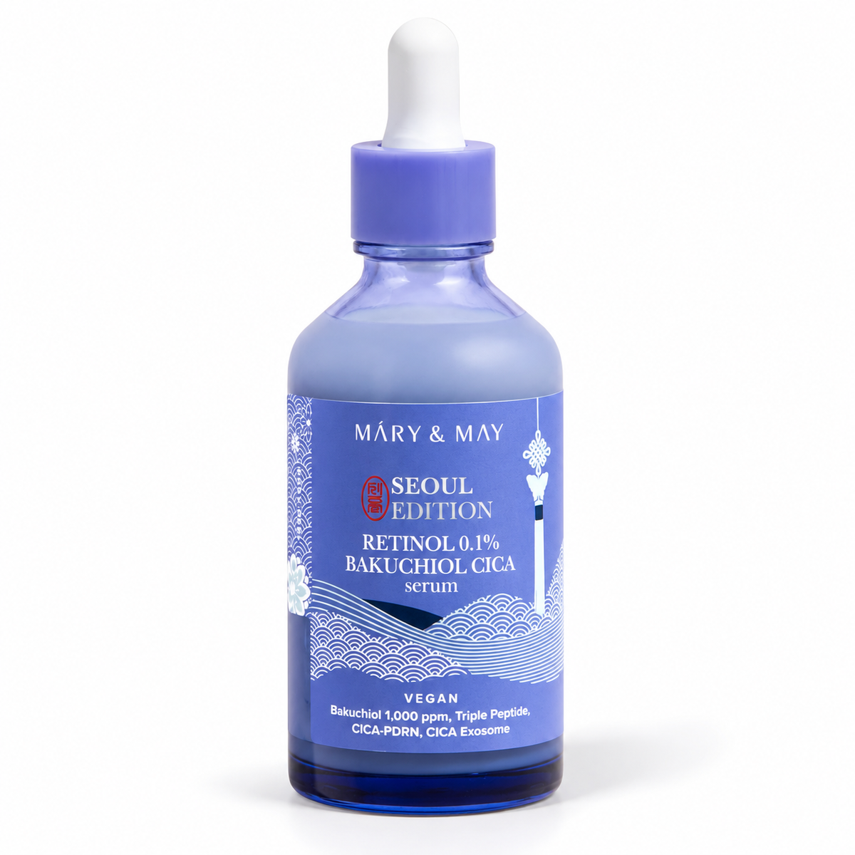 Mary&May - Seoul Edition Vegan Retinol 0.1% Bakuchiol Cica Serum, 80ml