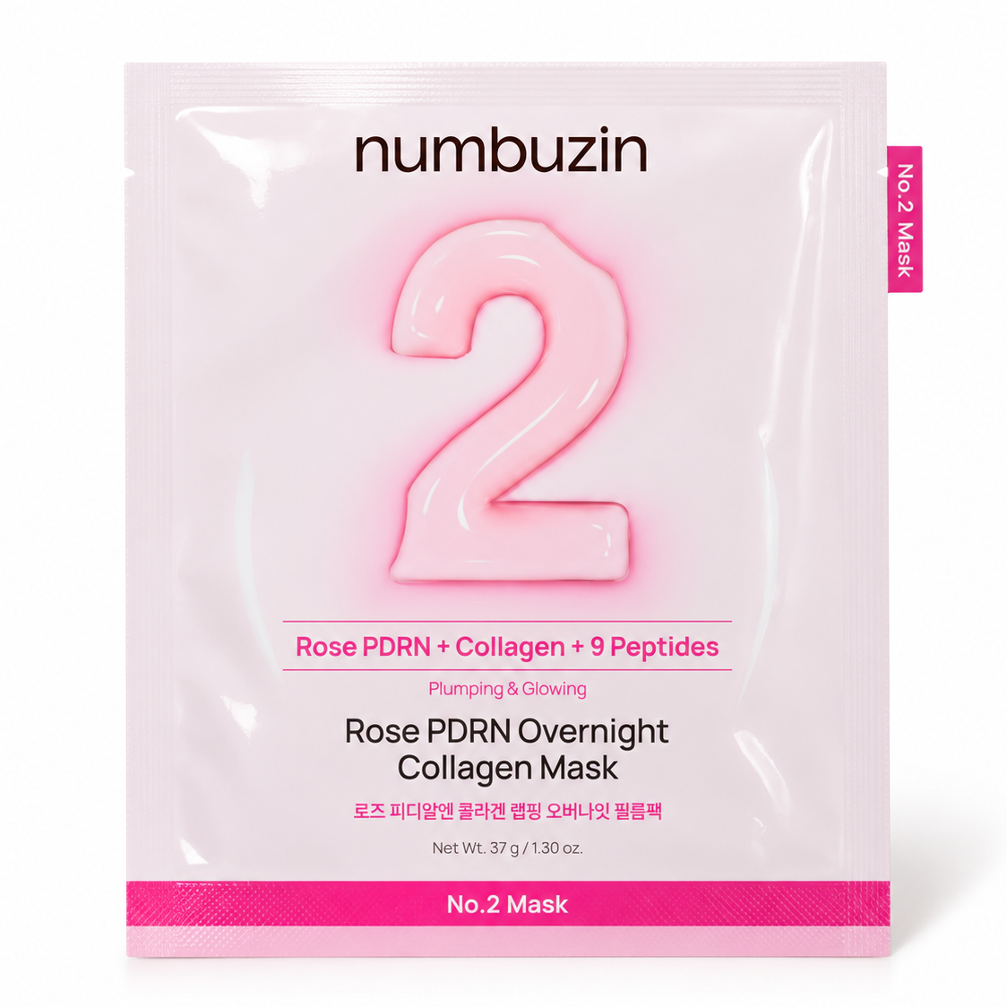 Numbuzin No.2 Rose PDRN Overnight Collagen Mask 37 gr