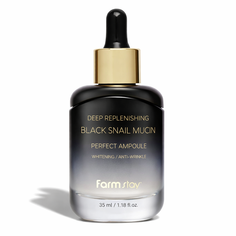 Farmstay Deep Replenishing Black Snail Mucin Perfect Ampoule 35 ml