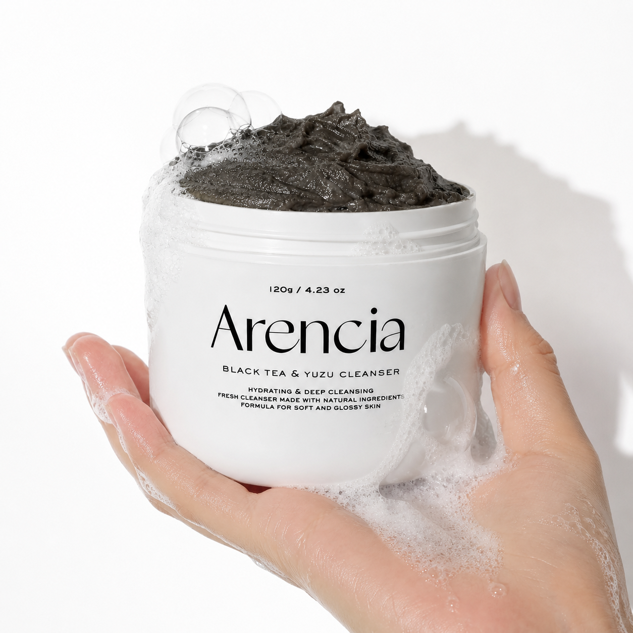 Arencia Black Tea Rice Mochi Cleanser, 120G