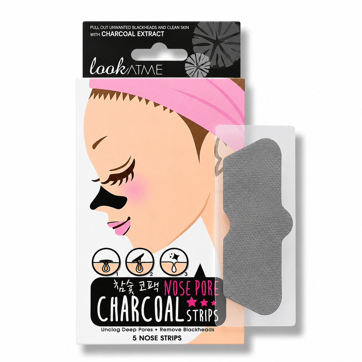 Look At Me - Nose Pore Strips Charcoal 0.2 G X 5 Units