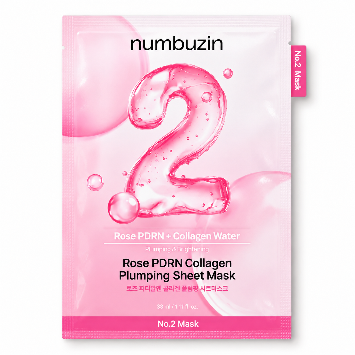Numbuzin No.2 Rose PDRN Collagen Plumping Sheet Mask 27 ml