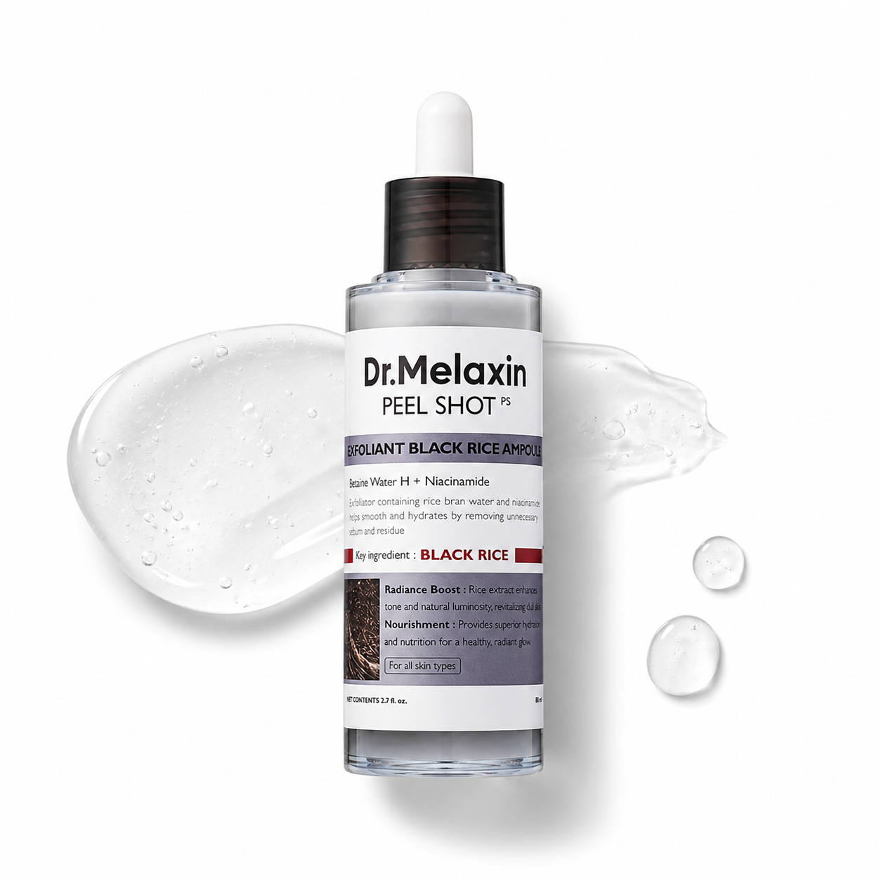 Dr. Melaxin Peel Shot Exfoliant Black Rice Ampoule 80 ml