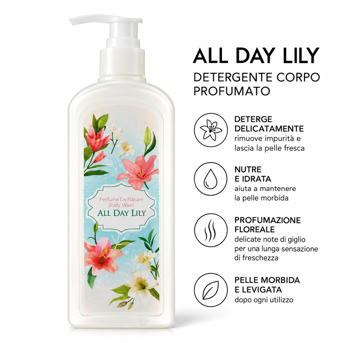 Nature Republic Body Oil Wash All Day Lily 345 ml