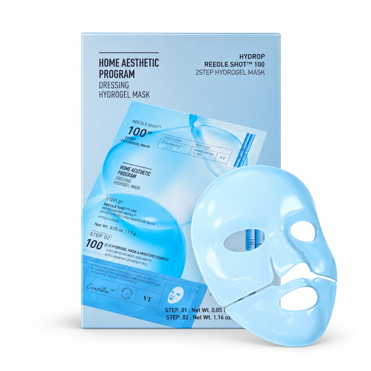 Vt Cosmetics Hydrop Reedle Shot 100 2-Step Hydrogel Mask 4 sheets