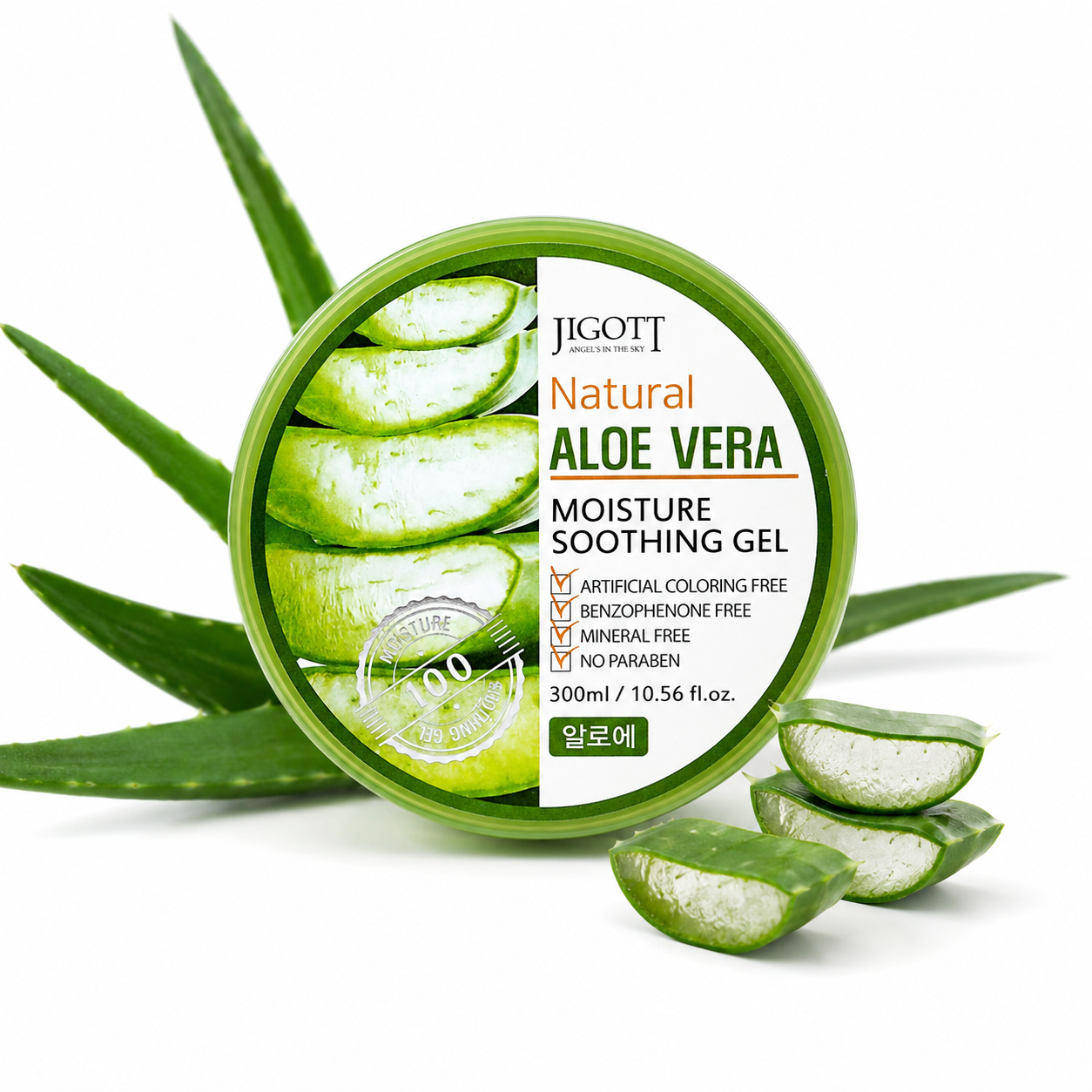 Jigott Natural Aloe Vera Moisture Soothing Gel 300 ml