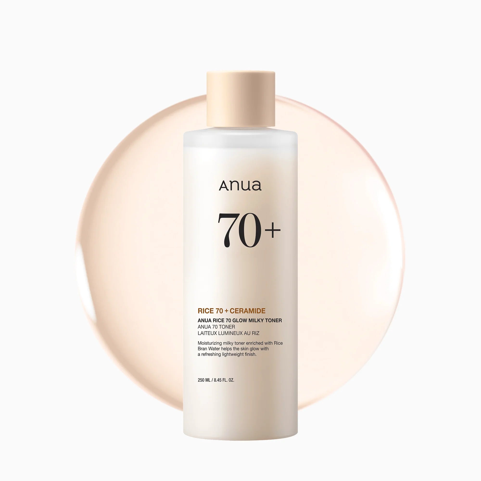 Anua 70%+ Rice & Ceramide Glow Milky Toner 250 ml