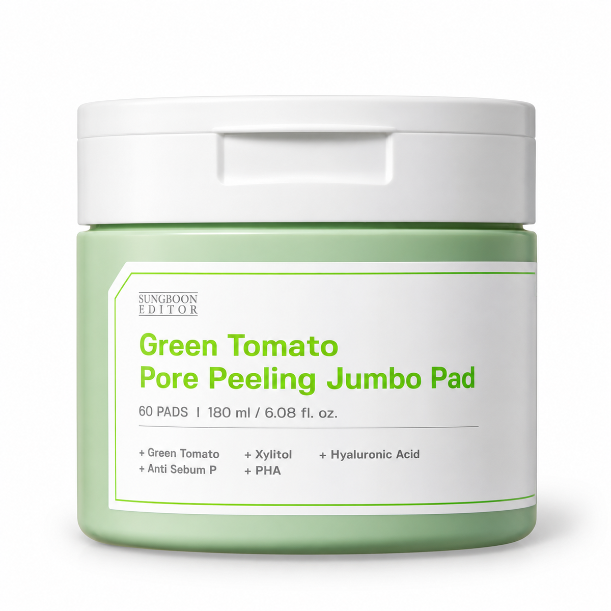 Sungboon Editor Green Tomato Pore Peeling Jumbo Pad 180 ml 60 pz