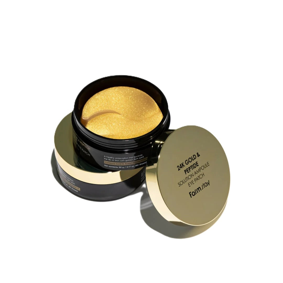 Farmstay 24K Gold & Peptide Solution Ampoule Eye Patch 60 pz