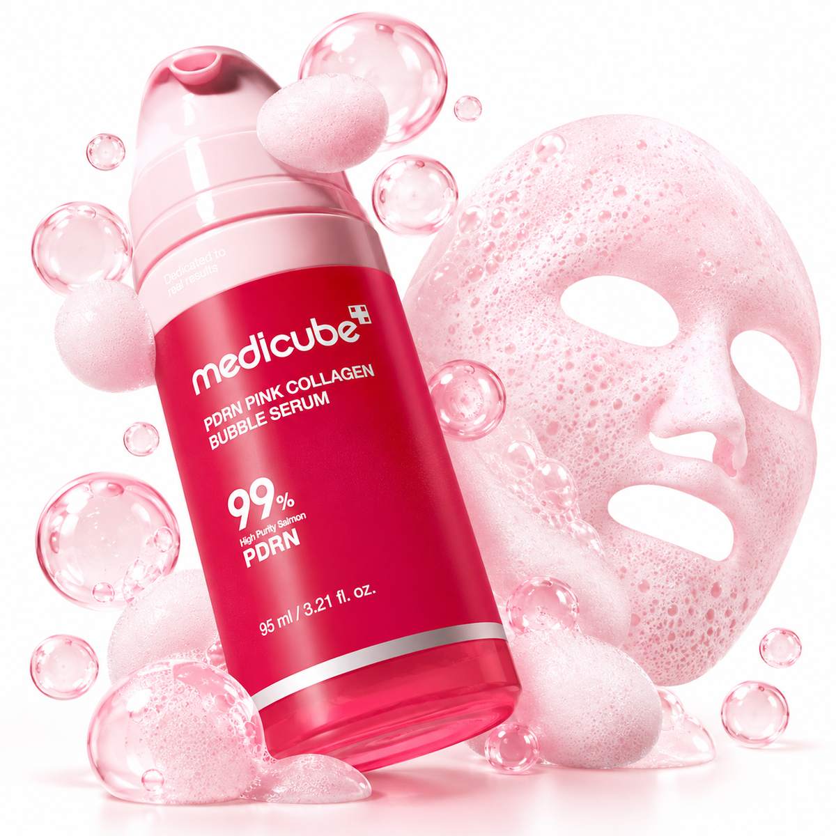 Medicube PDRN Pink Collagen Bubble Serum 95 ml
