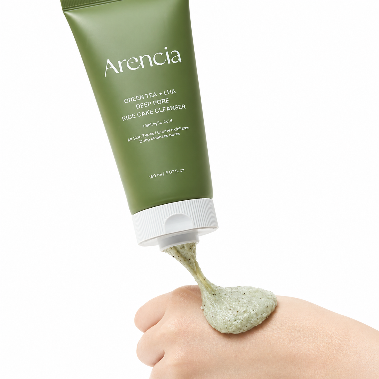 Arencia - Green Tea + Lha Deep Pore Riice Cake Cleanser 150ml