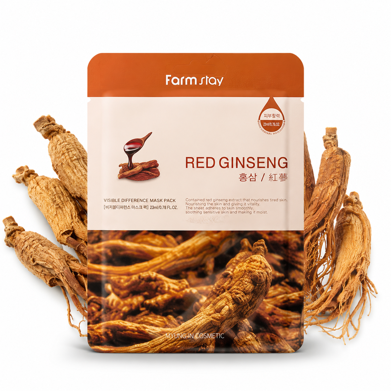 Farmstay Visible Difference Mask Pack Red Ginseng 23 ml