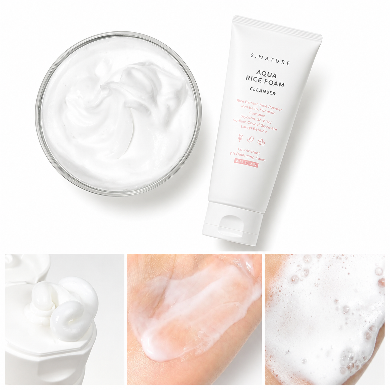 S.Nature Aqua Rice Foam Cleanser 80 ml